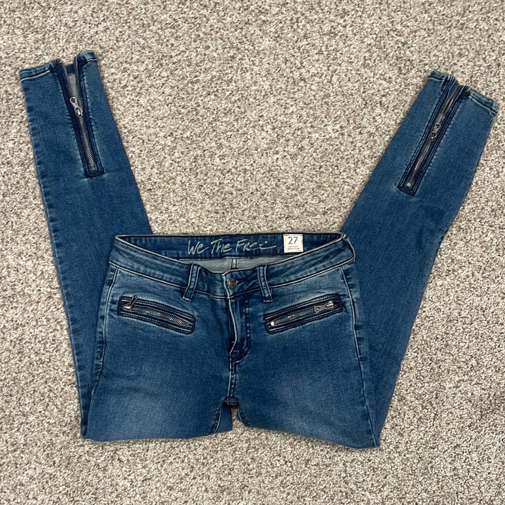 Free People Zipper Ankle Jeans